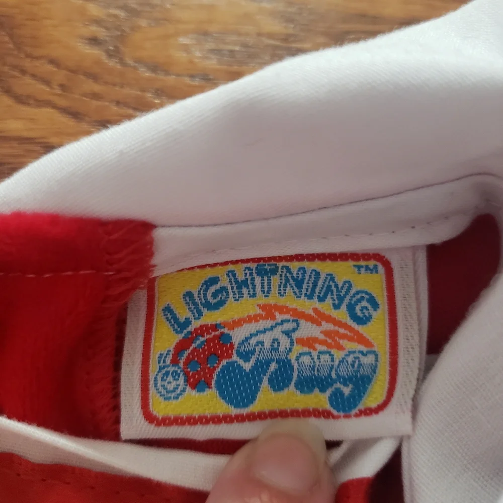 Vintage Lightning Bug Red Holiday Velour Outfit